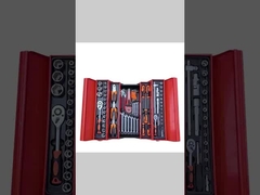 आयरन टूल बॉक्स कॉम्बिनेशन सेट 85 पीस मशीन रिपेयर थ्री-लेयर फोल्डेबल स्लीव सेट फॉर टूल