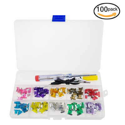 प्लास्टिक के बक्से मिनी माइक्रो फ्यूज जिंक टैबलेट 100 बीमा 1 सेमी चौड़ाई सेट करता है: