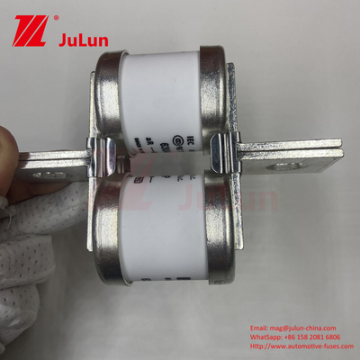 BUSSMANN 630MMT 690V सिरेमिक कॉपर ट्विन फ्लैट प्लेट बोल्ट प्रकार फ्यूज ऑटोमोबाइल के लिए