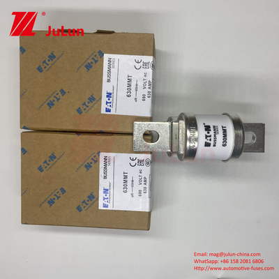 BUSSMANN 630MMT 690V 630A सिरेमिक कॉपर ट्विन फ्लैट प्लेट बोल्ट प्रकार ऑटोमोटिव फ्यूज द्वारा BUSSMANN