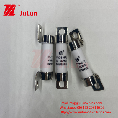 सिरेमिक ट्यूब 14x51 15A 40A 50A EV325 फ्यूज 750VDC EV32520KA सिरेमिक ऑटोमोटिव बोल्ट फ्यूज 10A-50A ISO8820/JASO D622