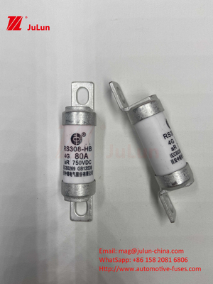 एम6 बोल्टेड ईवी फ्यूज 750V 80A10A 30A 50A 750VDC ईवी फ्यूज हे ईवी ट्रैक्शन सिस्टम, पावर कन्वर्शन के लिए उपयुक्त हैं