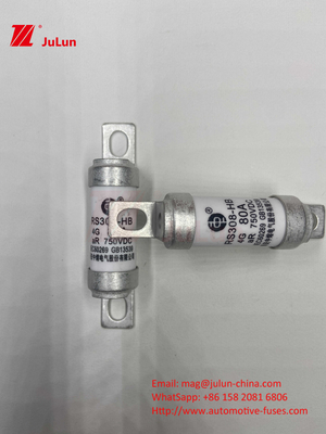 बिजली रूपांतरण 63A 15A 30A 25A 100A 50A EV FUSEDC750V नामित वोल्टेज इलेक्ट्रिक वाहन बोल्ट्ड फ्यूज