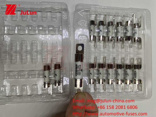 विद्युत वाहन फ्यूज पर्यावरण विश्वसनीयता ISO8820, JASO D622 और GB/T31465 30A 40A 50A 80A 750VDC के अनुरूप