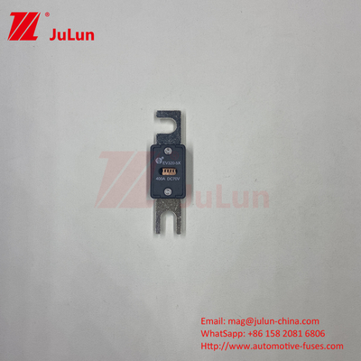 EV320-5X क्वार्ट्ज रेत बाहरी पाइप 6kA डीसी EV इलेक्ट्रिक वाहन फ्यूज 125A 70VDC बोल्ट