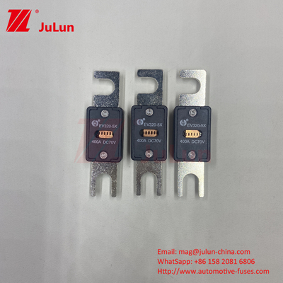 टेस्ला 70VDC EV320-5X 5C नामित वोल्टेज इलेक्ट्रिक वाहन फ्यूज M6 बोल्ट प्रकार 225A