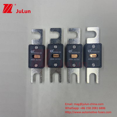 70VDC वोल्टेज सिरेमिक बोल्ट प्रकार इलेक्ट्रिक वाहन फ्यूज EV320-5X-250A M6 M8