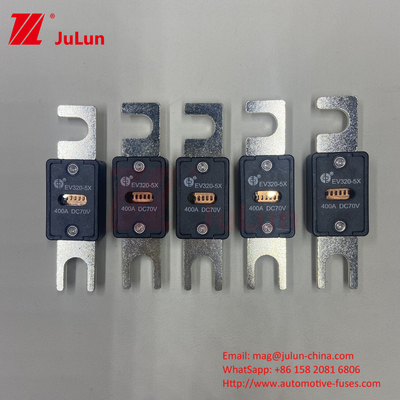 70VDC वोल्टेज सिरेमिक बोल्ट प्रकार इलेक्ट्रिक वाहन फ्यूज EV320-5X-250A M6 M8
