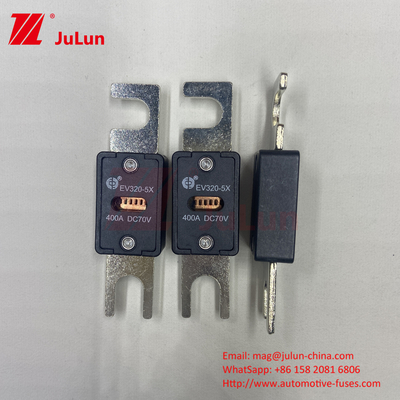 70VDC वोल्टेज सिरेमिक बोल्ट प्रकार इलेक्ट्रिक वाहन फ्यूज EV320-5X-250A M6 M8
