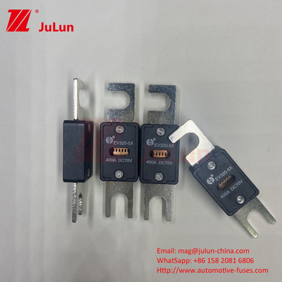 EV320-5X-450A-N 70VDC M6 M8 पोर्टेबल EV फ्यूज ऑटोमोटिव पावरट्रेन और इलेक्ट्रिकल सिस्टम के लिए ISO8820-5 मानक को पूरा करते हैं