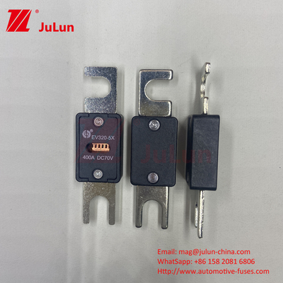 EV320-5X-450A-N 70VDC M6 M8 पोर्टेबल EV फ्यूज ऑटोमोटिव पावरट्रेन और इलेक्ट्रिकल सिस्टम के लिए ISO8820-5 मानक को पूरा करते हैं