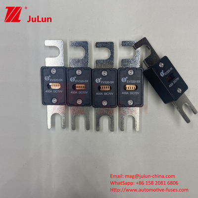 EV320-5C-225A-N 70VDC कस्टम लोगो ऑटोमोटिव ब्लेड फ्यूज स्क्रू प्लग इन M6 M8 कॉपर 80A-500A