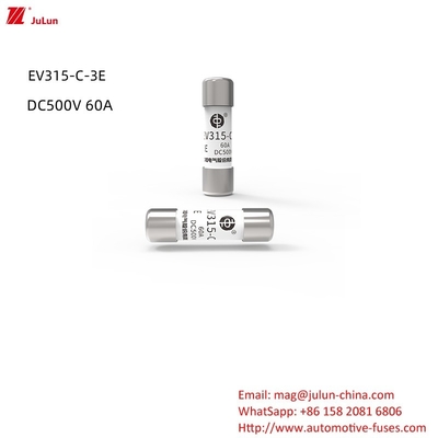 नई ऊर्जा शक्ति मध्यम उच्च दबाव सिरेमिक फ्यूज/ EV315-C-3E DC500V 10A,15A,20A,30A,40A,50A.60A