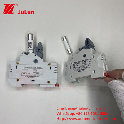 बेलनाकार सौर पीवी फ्यूज 10A-63A 1000VDC/1500VDC IEC60269.6 फ्यूज 10X38 1p 2p 3Pole Np Dc फ्यूज स्क्वायर सौर पीवी फ्यूज