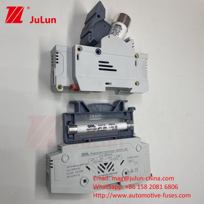 10*38mm gPV 1000VDC 32A FUSE Din गाइड फ्यूज होल्डर आसान और सुरक्षित स्थापना के लिए