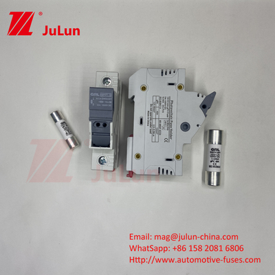 SeanRo सौर पीवी Din रेल फ्यूज धारक फ्यूज लिंक के लिए 10*38 मिमी 1000V 15amp डीसी फ्यूज 25A