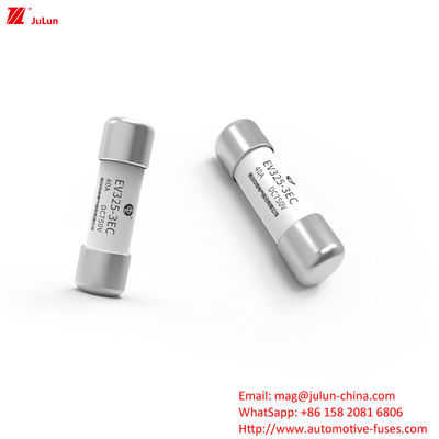 EV325-3EC 750V 20KA इलेक्ट्रिक वाहन फ्यूज 10A-50A वर्तमान फ्लैट हेड ट्यूबलर फ्यूज
