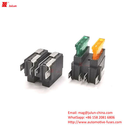 32V रेटेड वोल्टेज कॉपर संपर्क स्वचालित रीसेट सर्किट ब्रेकर 30A-500A कार फ्यूज धारक नायलॉन प्लास्टिक