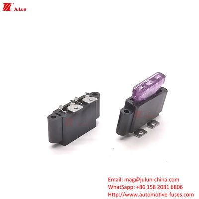 32V रेटेड वोल्टेज कॉपर संपर्क स्वचालित रीसेट सर्किट ब्रेकर 30A-500A कार फ्यूज धारक नायलॉन प्लास्टिक