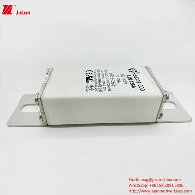 DC1000V मध्यम फ्यूजिंग इलेक्ट्रिक वाहन फ्यूज 25KA ब्रेक कैपेसिटी के साथ