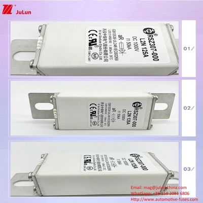 DC1000V मध्यम फ्यूजिंग इलेक्ट्रिक वाहन फ्यूज 25KA ब्रेक कैपेसिटी के साथ