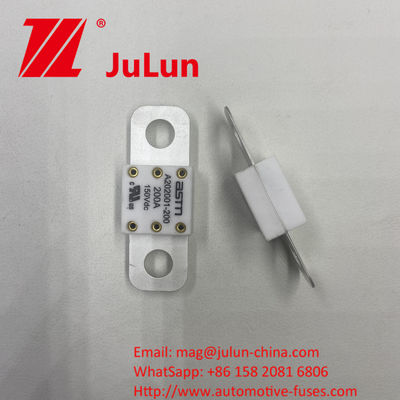 ASTM A202001-100A 150VDC छोटे आकार के सिरेमिक ऑटोमोटिव फ्यूज M8 उच्च धारा रेटिंग शॉर्ट सर्किट सुरक्षा के लिए 11-13N·m के लिए सख्त टोक़ की सिफारिश की
