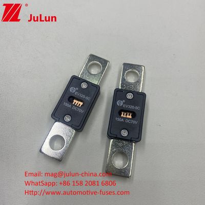 EV320-5X 80A 70VDC SINOFUSE सिरेमिक ऑटोमोटिव फ्यूज छोटे आकार शॉर्ट सर्किट सुरक्षा तांबा चांदी क्वार्ट्ज रेत सोना