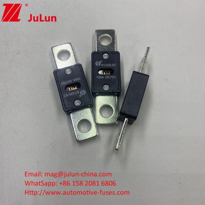 EV320-5X 80A 70VDC SINOFUSE सिरेमिक ऑटोमोटिव फ्यूज छोटे आकार शॉर्ट सर्किट सुरक्षा तांबा चांदी क्वार्ट्ज रेत सोना