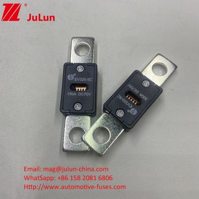 EV320-5C 200A 70VDC इलेक्ट्रिक वाहन फास्ट चार्जिंग फ्यूज 68*19*10mm छेद दूरी 51mm