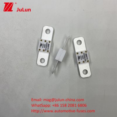 A202008 ASTM 350A 125VDC सिरेमिक ऑटोमोटिव फ्यूज इलेक्ट्रिकल विशेषताएं 1.0In 4 घंटे 3.0In 10s अधिकतम लघु सर्किट सुरक्षा के लिए छोटे आकार