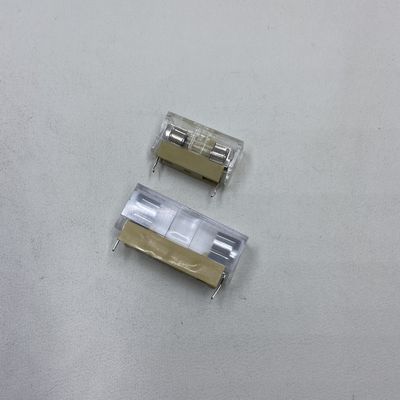 5x20mm या 6x30mm पीसीबी बोर्ड माउंटिंग ग्लास फ्यूज धारक बिजली प्रणालियों के लिए कारों में काले नीले पारदर्शी सोने