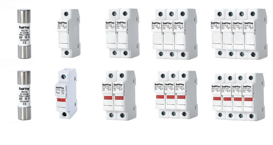 RS15 GG32A 500VDC 100KA सिरेमिक ऑटोमोटिव फ्यूज 10*38 मिमी धारक IEV60269