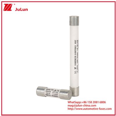 सौर ऊर्जा प्रणालियों के लिए 15A 1000VDC GPV फ्यूज 10*38 IEC60269-6