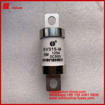 EV315-M 5M 125A HS 500VDC ट्रक भारी ट्यूबलर इलेक्ट्रिक वाहन फ्यूज निरंतर तांबा उपयोग श्रेणी EV के साथ