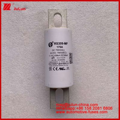 RS309-MF 175A 750VDC UL ट्यूबलर सिरेमिक फ्यूज AR 750VDC/700AC IEC 20KA GB 5-800A इलेक्ट्रिक वाहनों और पावर सिस्टम के लिए