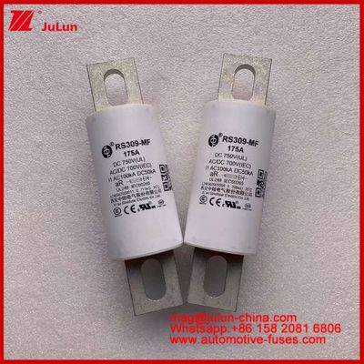 RS309-MF 175A 750VDC UL ट्यूबलर सिरेमिक फ्यूज AR 750VDC/700AC IEC 20KA GB 5-800A इलेक्ट्रिक वाहनों और पावर सिस्टम के लिए