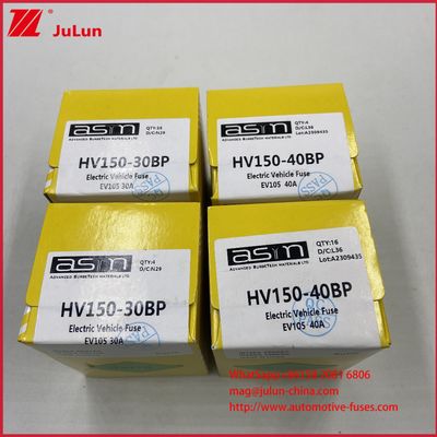 ASTM 15A 30A DC500V बोल्ट सिरेमिक के भीतर HEV के लिए करंट इलेक्ट्रिक वाहन फ्यूज सुरक्षा