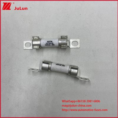 ASTM 15A 30A DC500V बोल्ट सिरेमिक के भीतर HEV के लिए करंट इलेक्ट्रिक वाहन फ्यूज सुरक्षा
