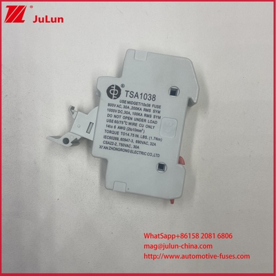 पीवी फ्यूज 10*38 मिमी 30 ए 1000 वीडीसी 6 केवी रेटेड इम्पल्स वोल्टेज का सामना करें 20kA की उच्च तोड़ने की क्षमता के साथ सौर पीवी फ्यूज