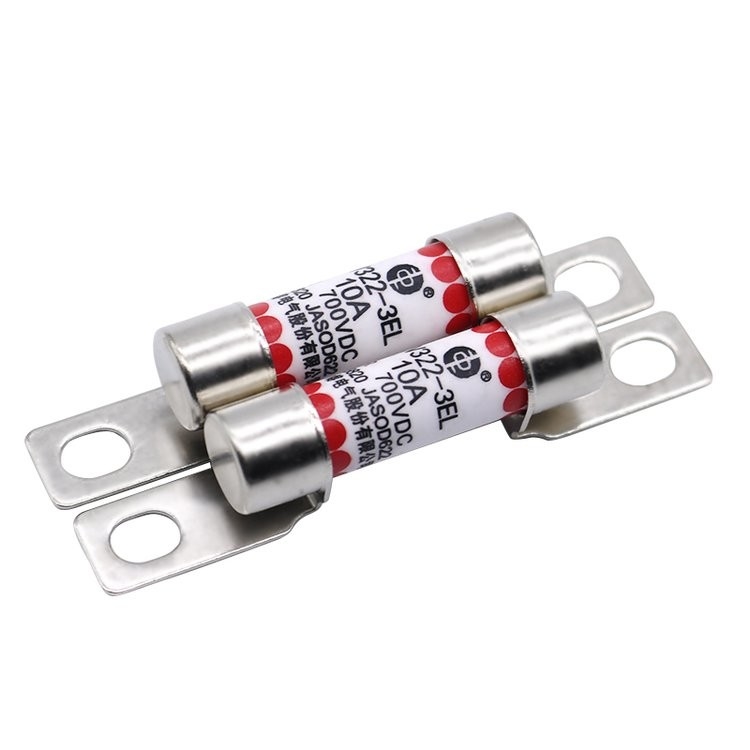 EV322 3EL इलेक्ट्रिक वाहन फ्यूज 10A 16A 20A 25A 32A 700VDC बोल्टेड टाइप राउंड ट्यूब