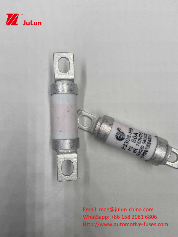 750VDC सिरेमिक ऑटोमोटिव फ्यूज 14. सिरेमिक ट्यूब 20x46 मिमी 15A 40A 50A RS308 HB G फ्यूज 750VDC EV325 100A