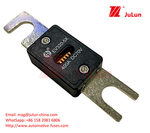 EV320-5C-225A-N 70VDC कस्टम लोगो ऑटोमोटिव ब्लेड फ्यूज स्क्रू प्लग इन M6 M8 कॉपर 80A-500A