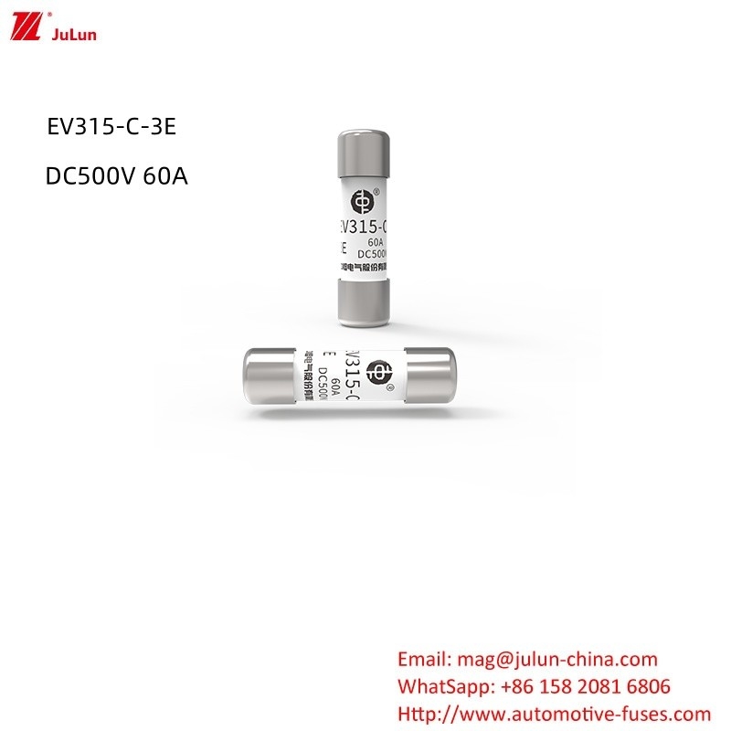 नई ऊर्जा शक्ति मध्यम उच्च दबाव सिरेमिक फ्यूज/ EV315-C-3E DC500V 10A,15A,20A,30A,40A,50A.60A