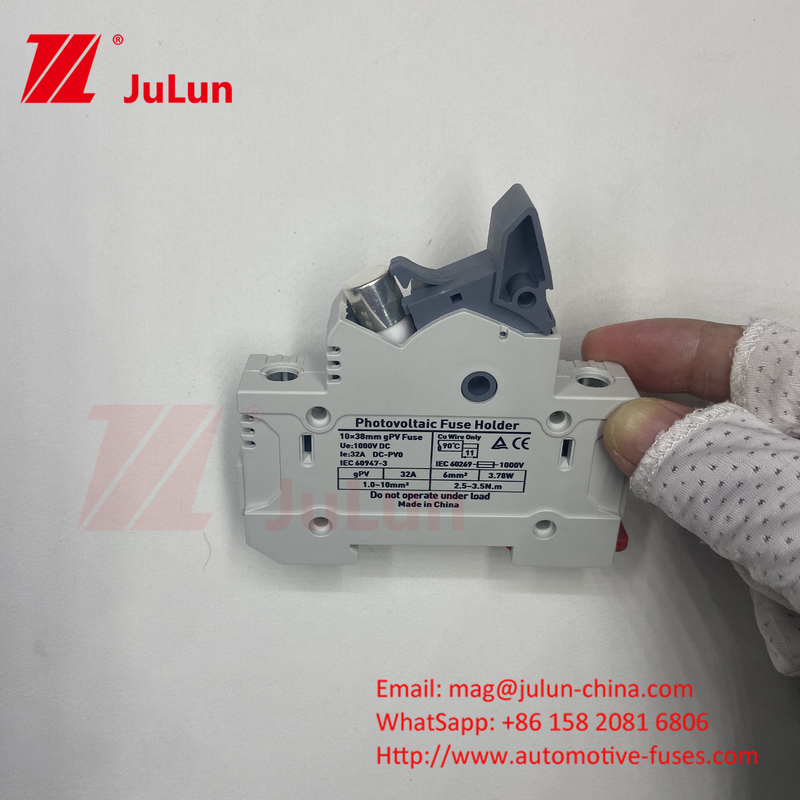 एसी RT18-32X फ्यूज धारक फ्यूज़िबल बेस बॉक्स 10x38MM 500V फास्ट ब्लो सिरेमिक RO15 RT18 DIN रेल Moun एकल फ्यूज धारक