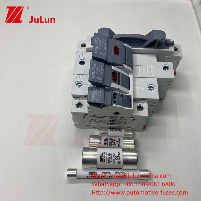 10*38mm gPV 1000VDC 32A FUSE Din गाइड फ्यूज होल्डर आसान और सुरक्षित स्थापना के लिए