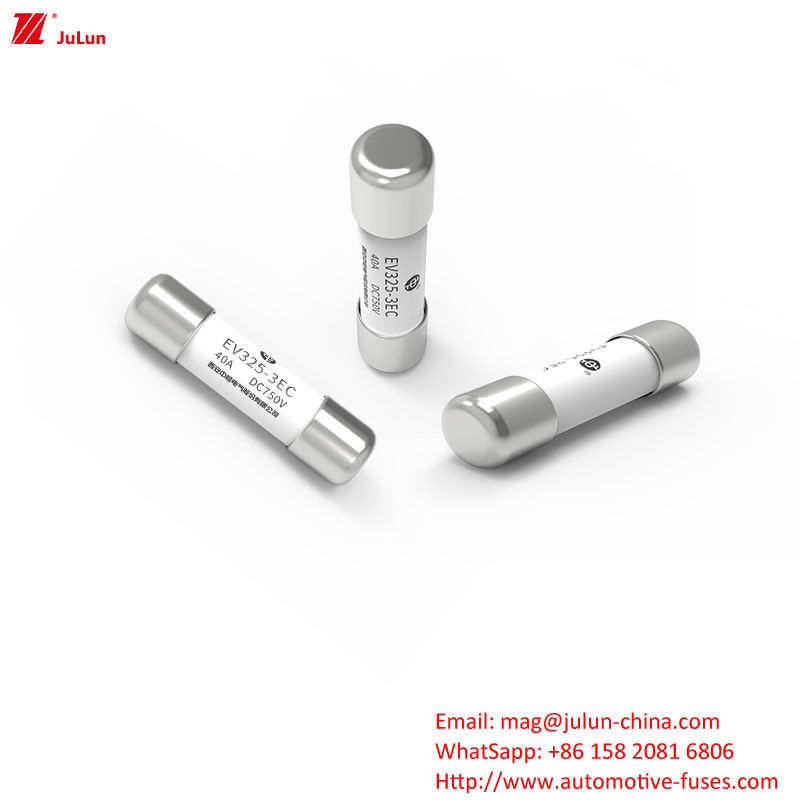 मध्यम फ्यूज 15A-50A मध्यम फ्यूज बोल्ट स्क्रू EV325-3EC DC750V 20KA नामित करंट इंगित करने वाले ध्वज के साथ