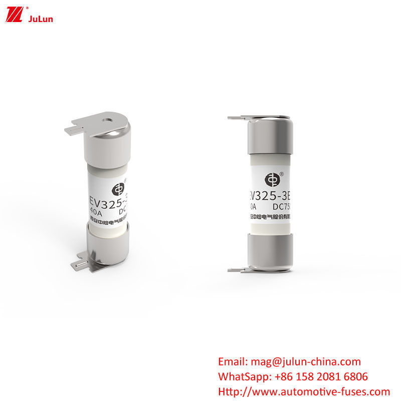 SINOFUSE मध्यम EV फ्यूज फ्लैट हेड 325V 10A-50A इलेक्ट्रिक वाहन ट्यूब बोल्ट पेंच कनेक्शन