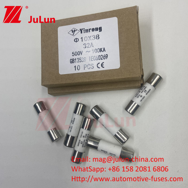 3A 10*38 मिमी सेरेमिक पीवी स्ट्रिंग फ्यूज फॉर फोटोवोल्टिक सिस्टम AC220V AC380V AC50 0V AC690V AC800V
