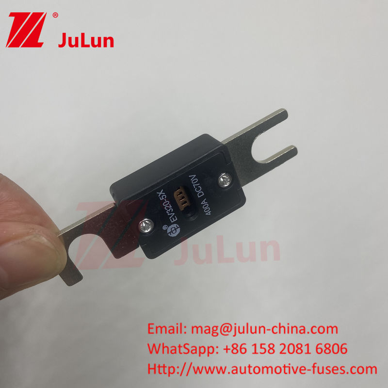 EV320-5X 5C 500A 70VDC स्क्रू बोल्ट इलेक्ट्रिक वाहन फ्यूज 300A 350A 400A 450A वर्तमान और 10KA-20KA ब्रेक क्षमता