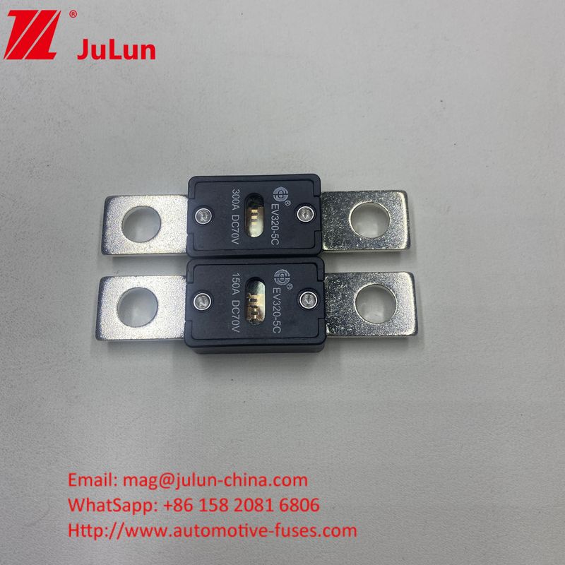 EV320-5X 80A 70VDC SINOFUSE सिरेमिक ऑटोमोटिव फ्यूज छोटे आकार शॉर्ट सर्किट सुरक्षा तांबा चांदी क्वार्ट्ज रेत सोना